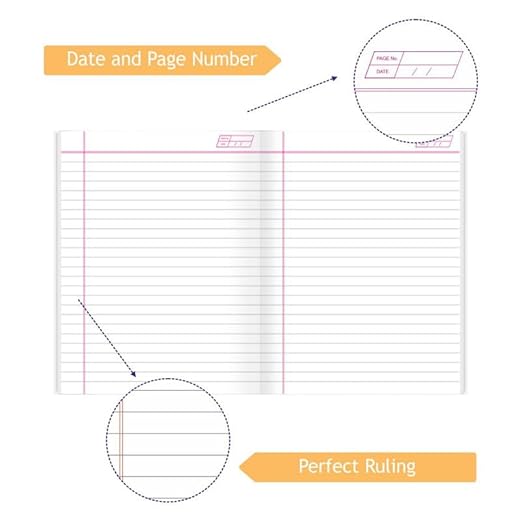 Sundaram Small Notebook | Hard Bound | 172 Pages | 15.5 x 19 cm | Single Line | Pack of 12 - Image 5